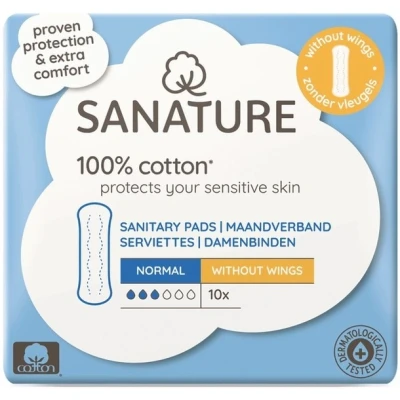 Afbeelding van Sanature Maandverband Zonder Vleugels, 10 stuks