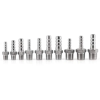 Afbeelding van 1 x verbindingsstuk voor slangen, barbelslang, adapter, schwanz, van roestvrij staal, SS304, 1/8 inch 3/4 (1/2 10 mm)