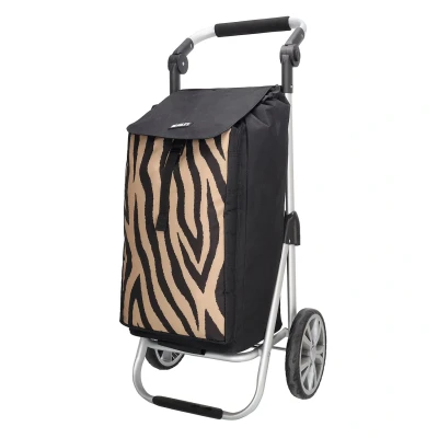 Afbeelding van Beagles Alberic Boodschappen Trolley Zebra Bruin