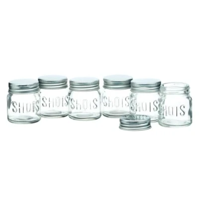 Afbeelding van KitchenCraft Shotglazen met Deksels, 60 ml (Set van 6)