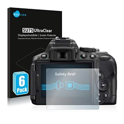 Afbeelding van Savvies (6 Stuks) Schermbeschermer voor Nikon D5300 Screen Protector Ultra Transparant
