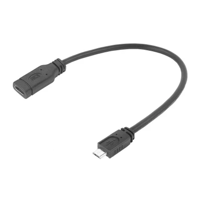 Afbeelding van ACT USB Type C female naar micro B 2.0 male adapterkabel 0,2m