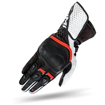 Afbeelding van SHIMA ST 3 geperforeerde motorhandschoenen, zwart wit rood, afmeting S voor man