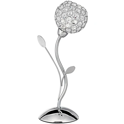 Afbeelding van Searchlight Bellis II Tafellamp Ø 13 X 38 Cm Chroom