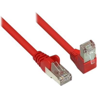 Afbeelding van S/FTP CAT6 Gigabit netwerkkabel haaks/recht / rood 3 meter