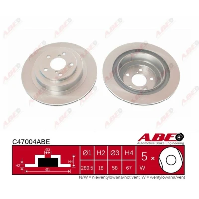 Afbeelding van ABE Remschijven C47004ABE