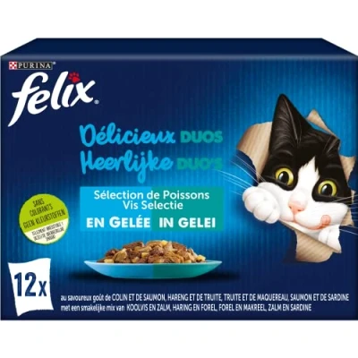 Afbeelding van 6x Felix Heerlijke Duo&#039;s Visselectie in Gelei 12x85g