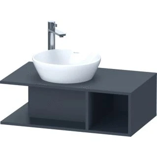 Afbeelding van Duravit D Neo wastafelonderkast 80x26x48cm Grafiet Mat