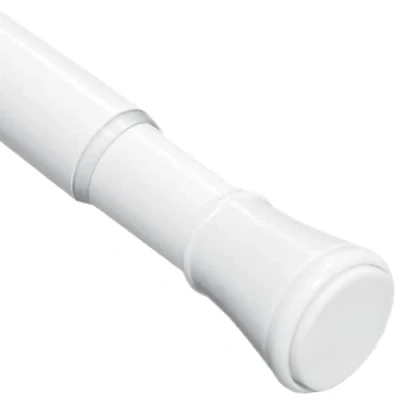 Afbeelding van 1 Exemplaar uitschuifbare gordijnroede, telescopische roede met spanner, boren niet nodig, verstelbare gordijnroede voor kledingkast, douche, slaapkamer, deuropening (90 160 cm, wit)