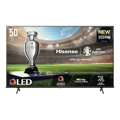 Afbeelding van Hisense 50E7NQ QLED Smart TV, 127 cm (50 inch), Quantum Dot Colour, Dolby Vision, Atmos, speelmodus Plus, 60 Hz VRR 120 fps, Bluetooth &amp; HDMI, spraakherkenning, VIDAA (nieuw 2024)