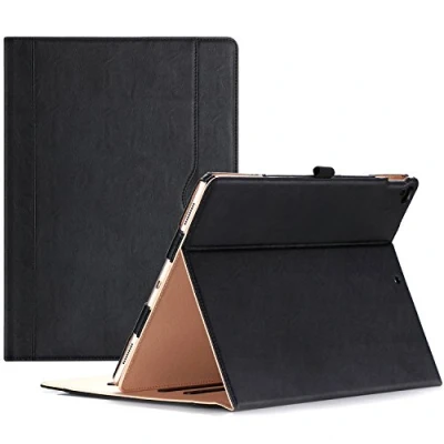 Afbeelding van ProCase voor iPad Pro 12.9 Inch 2017/2015 Oud Model Case Premium PU Lederen Folio Cover, (1e/2e Generatie) Zwart