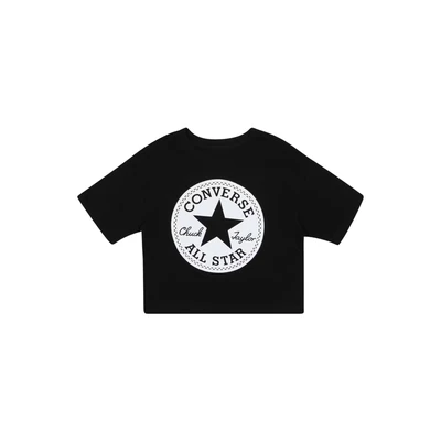 Afbeelding van Converse Signature Chuck Patch BOXY TEE Tshirt print voor kinderen, Maat: 122/128, Black