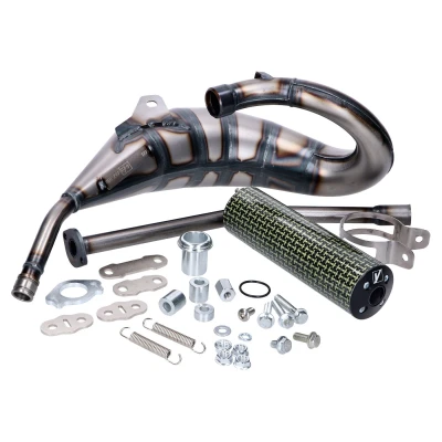 Afbeelding van Uitlaat Yasuni Cross HM Max kevlar bovenlangs Derbi Senda, DRD 50