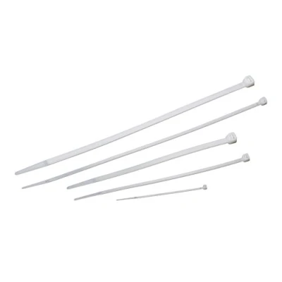 Afbeelding van Meister Kabelbinders assortiment 250 delig wit verschillende maten 100/200 / 300 mm stevig nylon vormvast/kabelbinderset voor bundelgoederen/kabelverbinders 7452470
