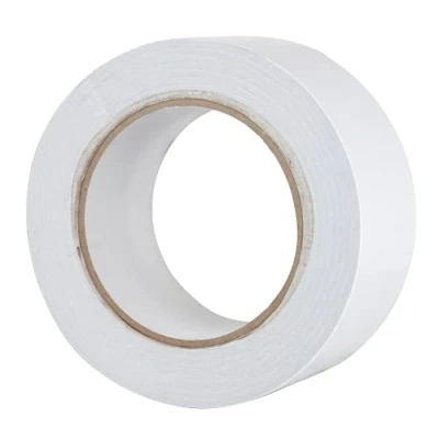 Afbeelding van GOCABLETIES Dubbelzijdig plakband, transparant, 50 mm x 33 m, sterk plakband voor knutselen, decoreren en tapijten, 1 rol