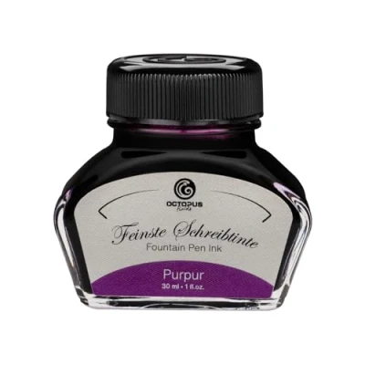 Afbeelding van 30 ml vulpeninkt (Purper) in inktglas, schrijfinkt voor vulpen, inktpot, kalligrafie inkt