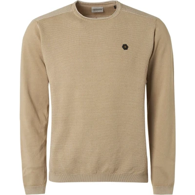 Afbeelding van No Excess Trui Beige maat XL Heren met Regular fit Pasvorm Polyester Suitable Herenkleding