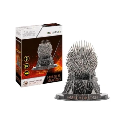 Afbeelding van Revell 3D puzzel 00224 IJzeren troon: House of the Dragon 39 stukjes, zeer gedetailleerd, 22,8 cm hoog, officieel gelicenseerd, leuk en eenvoudig te bouwen, veelkleurig
