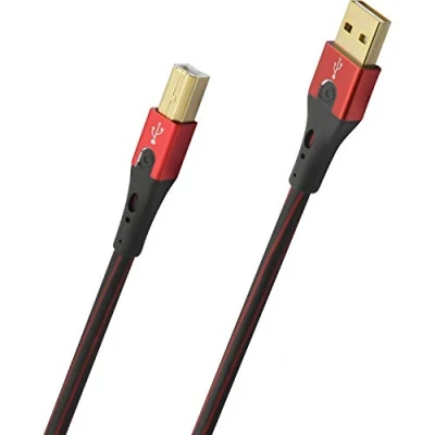 Afbeelding van Oehlbach USB Evolution B 2.0 [1x A stekker 1x stekker] 1.00 m Rood/zwart Vergulde steekcontacte