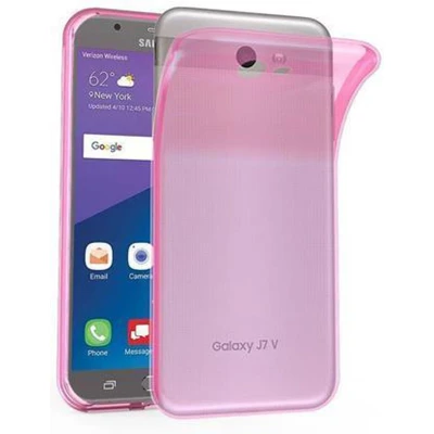 Afbeelding van Cadorabo Hoesje geschikt voor Samsung Galaxy J7 2017 US Version in TRANSPARANT ROZE Beschermhoes Cover gemaakt van TPU