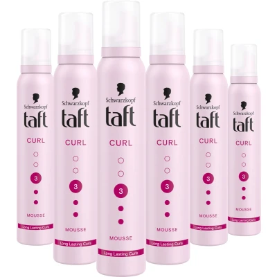 Afbeelding van 6x Taft Styling Curl Haarmousse 200ml