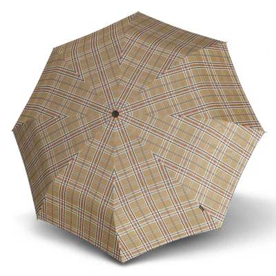 Afbeelding van Knirps T.760 Stick Automatic Paraplu check beige