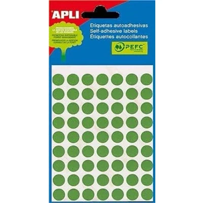 Afbeelding van Apli Ronde Etiketten In Etui Diameter 13 Mm, Geel, 175 Stuks, 35 Per Blad (2055) Etiket