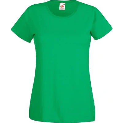Afbeelding van Fruit Of The Loom Dames / Vrouwen Damens Fit Valueweight T shirt met korte mouwen (Kelly Groen)