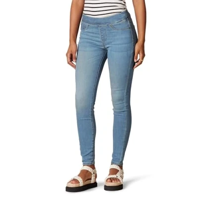 Afbeelding van Amazon Essentials Stretch Pull On Jegging voor dames (verkrijgbaar in grote maten), lichte wassing, 2 korte broek