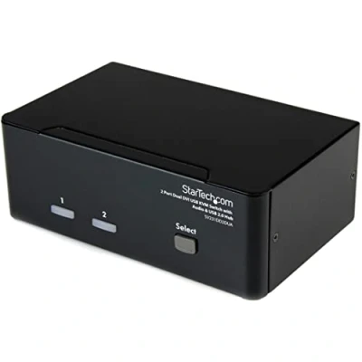 Afbeelding van StarTech.com 2 poort Dual DVI USB KVM switch met Audio en 2.0 hub