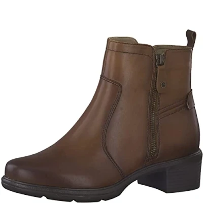 Afbeelding van Tamaris Comfort Dames 8 85300 29 305 enkellaarsjes, cognac, 38 EU
