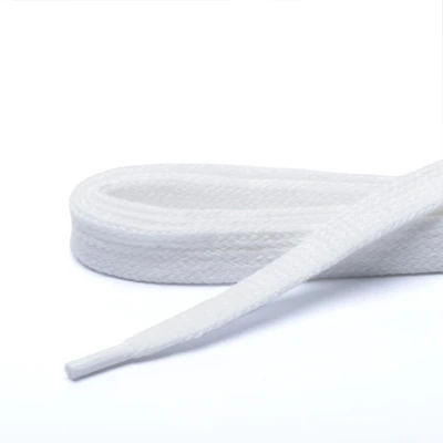 Afbeelding van Schoenveters wit plat dikte 1 mm 120 cm (extra breed 12 mm)