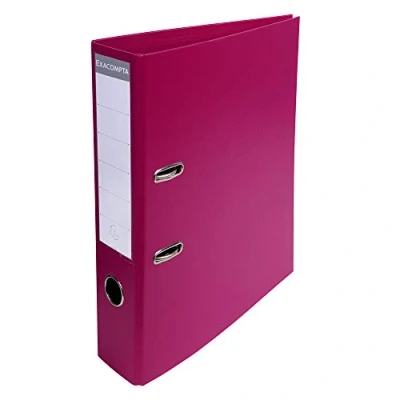 Afbeelding van Exacompta ref. 53747E Doos met 10 ordners hefboom Prem&#039;Touch® A4 70 mm rug 75 mechaniek Afmetingen: 32 x 29 7 cm Formaat A4t Kleur : Fuchsia