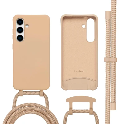 Afbeelding van imoshion Hoesje geschikt voor Samsung Galaxy S25 / S24 Color Backcover met afneembaar koord MagSafe Beige