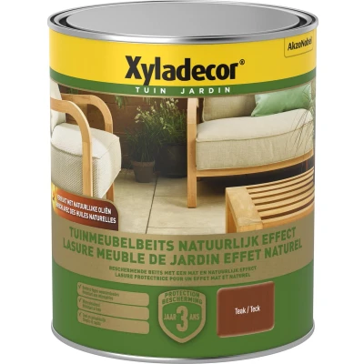 Afbeelding van Xyladecor Tuinmeubelbeits Natuurlijk Effect Teak 750ml