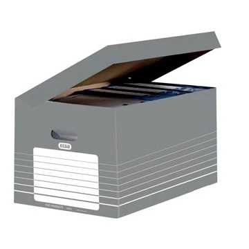 Afbeelding van Elba Archiefcontainer, Ft 34,5 X 45 28 Cm, Grijs En Wit Archiefdoos