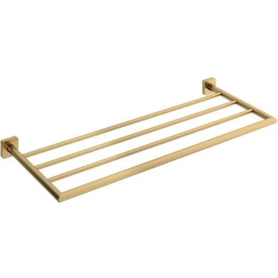 Afbeelding van HotBath Gal Handdoekrek Geborsteld Messing PVD GLA25BBP