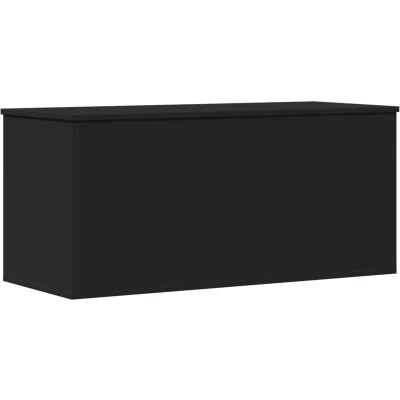 Afbeelding van vidaXL Opbergbox 100x42x46 cm bewerkt hout zwart