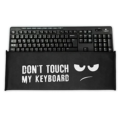 Afbeelding van kwmobile hoes geschikt voor Logitech MK270 Wireless Beschermhoes toetsenbord Keyboard cover Don&#039;t Touch my design