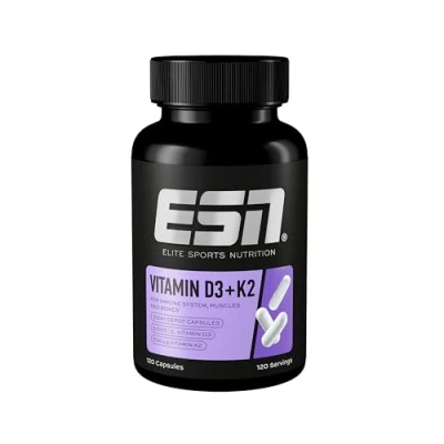Afbeelding van ESN Vitamin D3 + K2, 120 Kapseln Dose, verpakking kan varienen