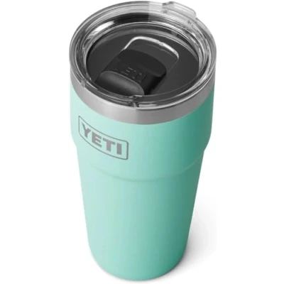 Afbeelding van YETI Rambler Cup, Vacuum Insulated Stainless Steel Stackable Cup with Magslider Lid, Seafoam, 20 oz (591 ml)