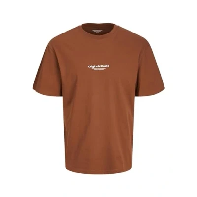 Afbeelding van Jack &amp; Jones Jorvesterbro TEE Tshirt basic, Heren, Maat: Small, Brown