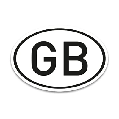 Afbeelding van GB Magneet landenkenteken Groot Brittannië zwart wit 17,5 x 11,5 cm DIN gestandaardiseerd personenauto, vrachtwagen, camper, auto verplicht buiten de EU kfz_719