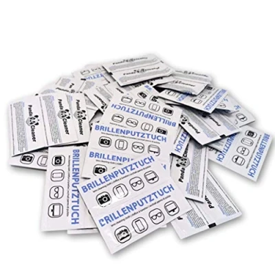 Afbeelding van PandaCleaner Brillenpoetsdoekjes vochtige alcohol premium brillendoekjes 50/100/200 stuks stripverwijderaar (50 stuks)