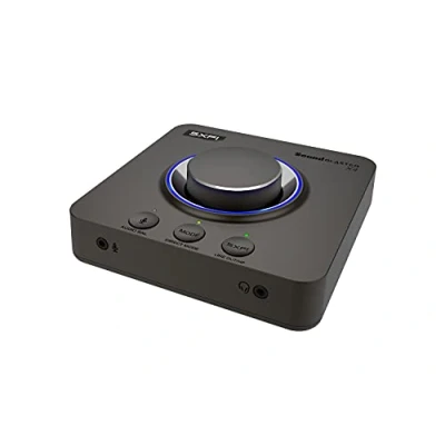 Afbeelding van Creative Sound Blaster X4 Hi Res 24 bit/192 kHz USB DAC en versterker geluidskaart, meerkanaal, 7.1 Discrete Surround, headset ingang voor pc Mac