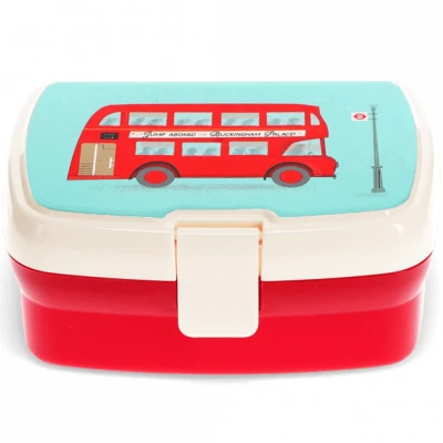 Afbeelding van Rex london broodtrommel met vakjesblad tfl routemaster bus