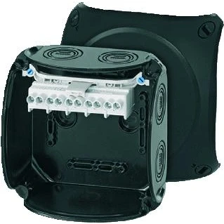 Afbeelding van Hensel kabeldoos 5 polig 2 6mm weerbestendig zwart ip66 ip67 kf 0606 b
