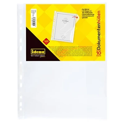Afbeelding van Idena 376037 Documentenhoes DIN A4, 10 stuks, generfd
