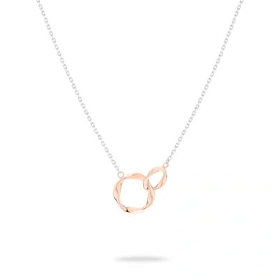 Afbeelding van Liebeskind Berlin LJ 1550 N 45 Halsketting met hanger, tweekleurig zilver, IP roségoud, cm, Roestvrij staal, Geen edelsteen