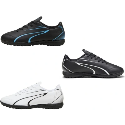 Afbeelding van Puma Vitoria TT JR Unisex Voetbalschoenen voor kunstgras kinderen, Maat: 29, Black/white Hoogwaardig imitatieleer